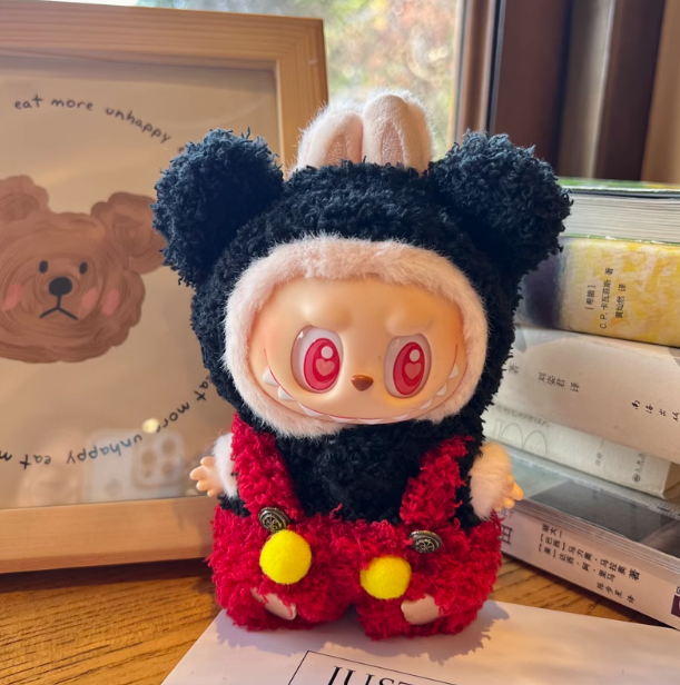 17 cm  Labubu Macaron 1 sits on 2 generations  Doll clothes